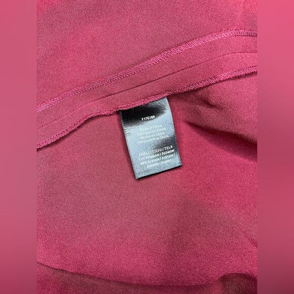 Rachel Zoe Baxter Cold-Shoulder Stretch-Crepe Gown Burgundy Ruffle Dress Sz 8 - Picture 6 of 8